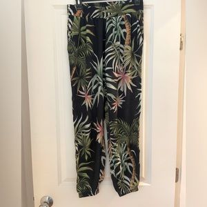 Beach Riot Tropical Print Wide Leg Jogger with Pockets